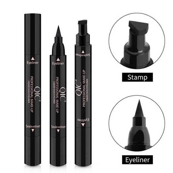 Bút kẻ mắt 2 đầu QIC chính hãng siêu hot - không thấm nước không trôi - #01 nhỏ ( small 01 )