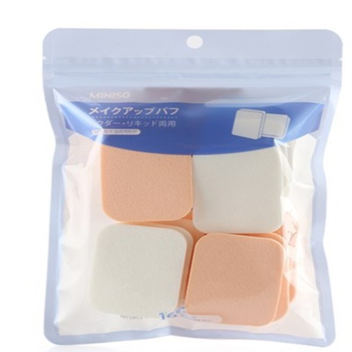 Mút tán kem nền Miniso 16 miếng - 1 set 16 miếng