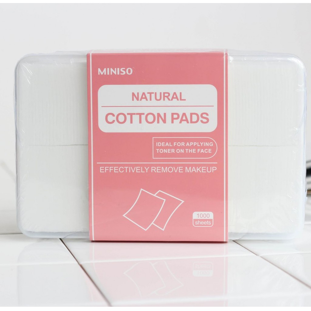 Bông tẩy trang Miniso Nhật Bản 1000 miếng - 1 Hộp 1000 miếng
