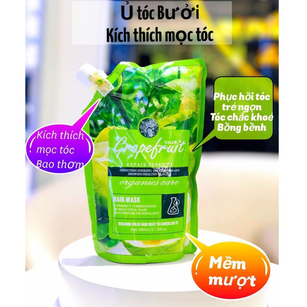 Kem ủ tóc tinh chất bưởi GrapeFruit 500ml - siêu mềm mượt hương bưởi suôn mềm - 1 bịch 500ml