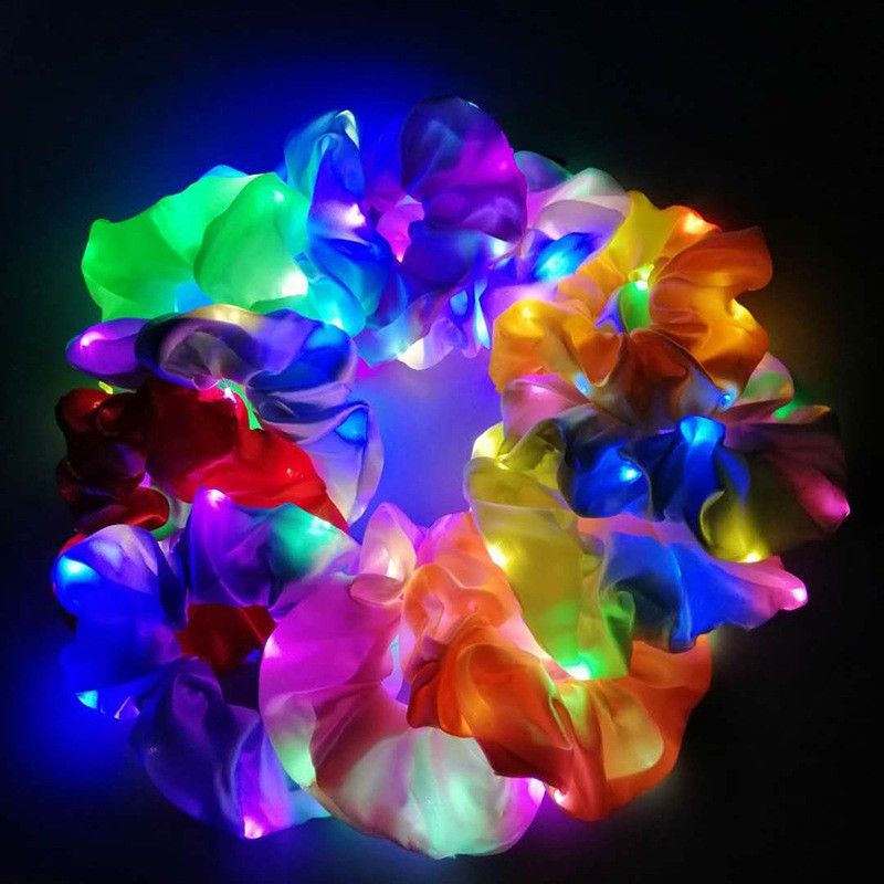 Chun buộc tóc SCRUNCHIES phát sáng nhấp nháy - màu ngẫu nhiên