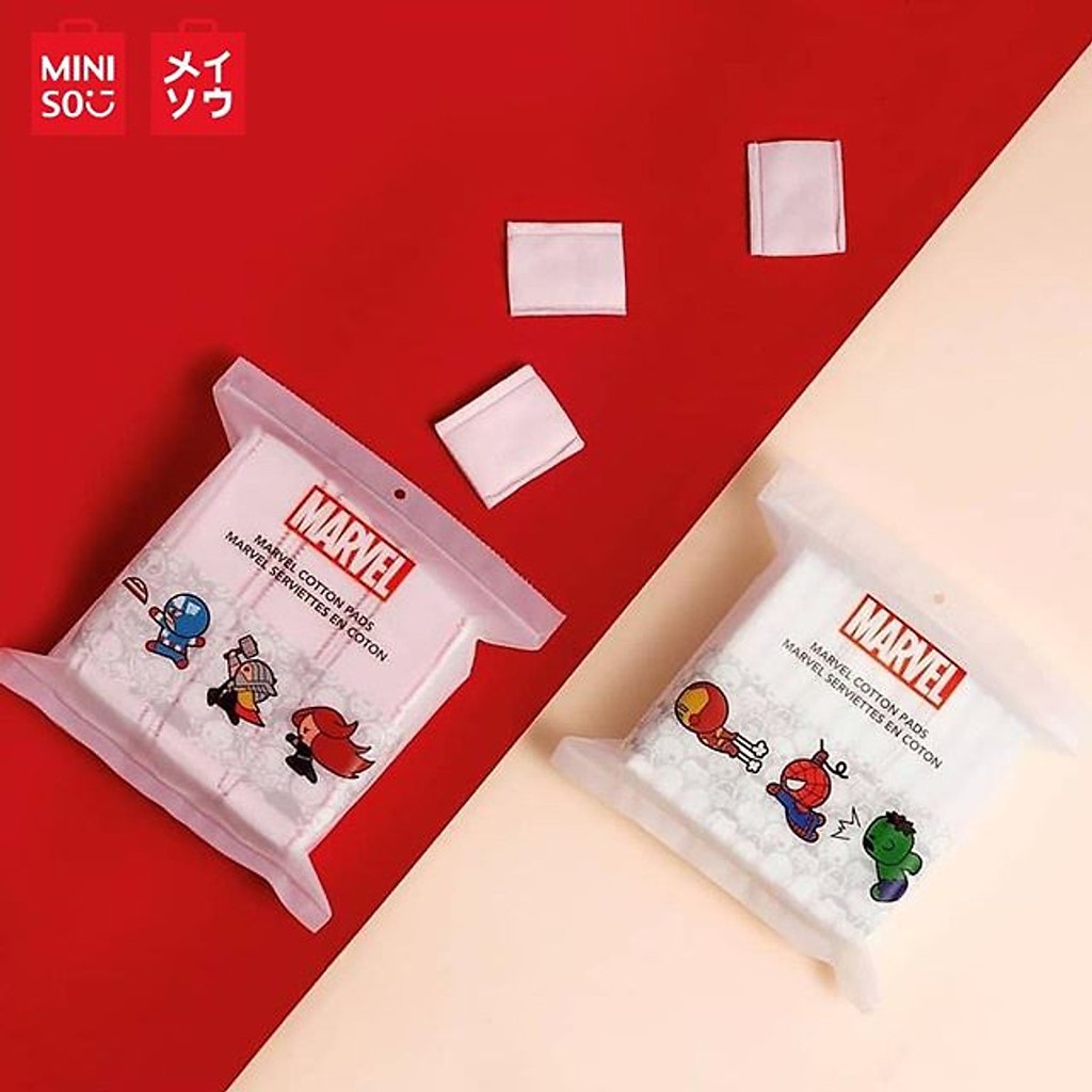 Bông tẩy trang Miniso Marvel 180 miếng - bản đặc biệt 3 lớp