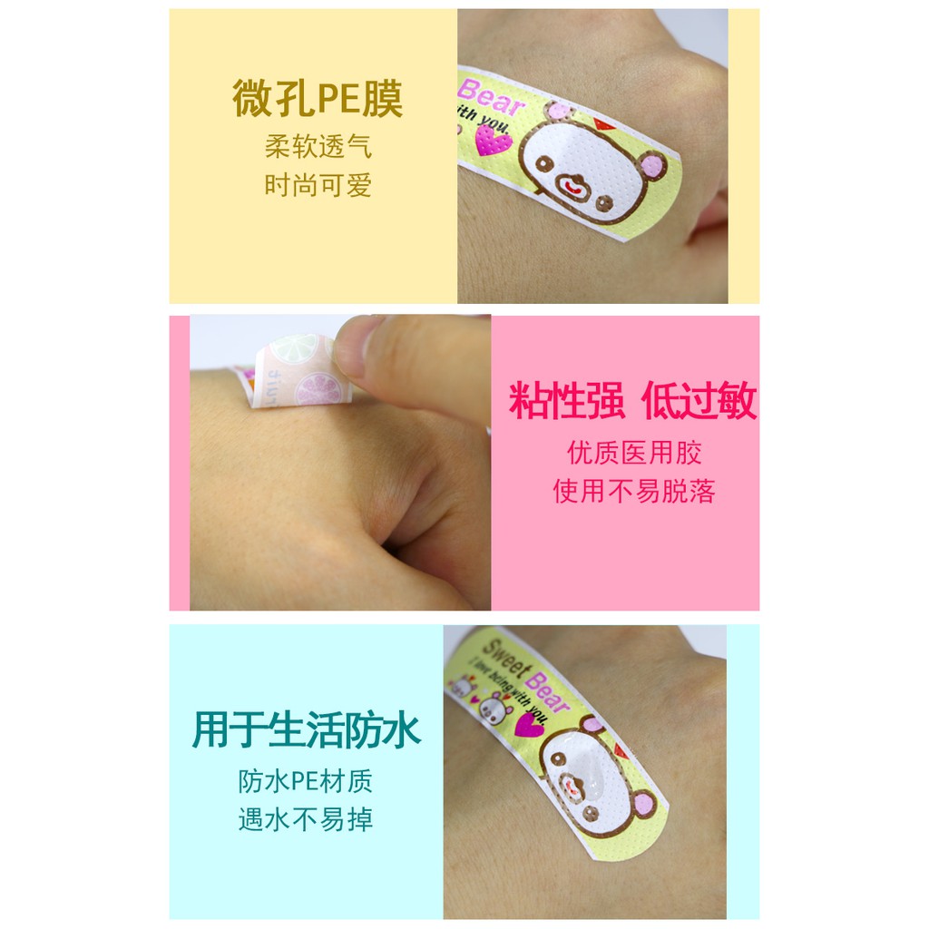 Hộp 100 Miếng Dán Vết Thương Cute  ( Hộp Hồng )