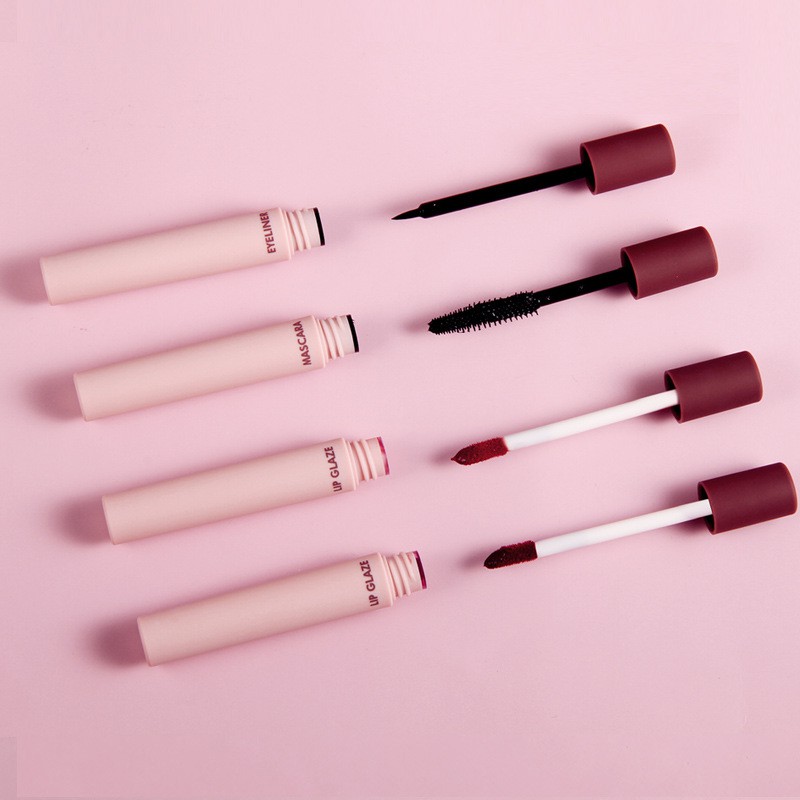 Set 4 món trang điểm Pro Light Beauty chính hãng Heng Fang siêu hot tiktok ( 2 son - 1 kẻ mắt - 1 mascara ) - Set A