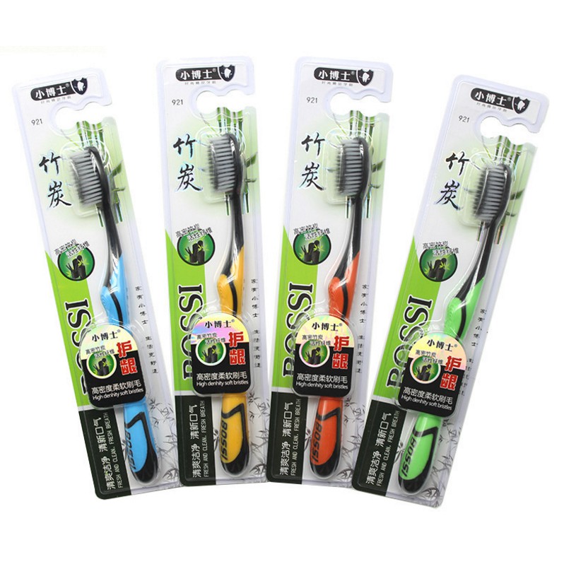 Bàn Chải Đánh Răng Bossi 921 - Bàn Chải Than Tre Than Hoạt Tính Siêu Sỉ - giao màu ngẫu nhiên
