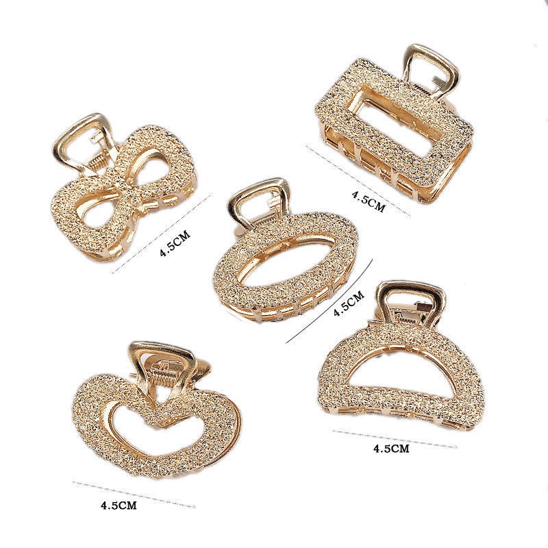 Set 5 kẹp tóc càng cua Hàn Quốc xi vàng cực đẹp - hàng hot trend - 1 set 5 cái