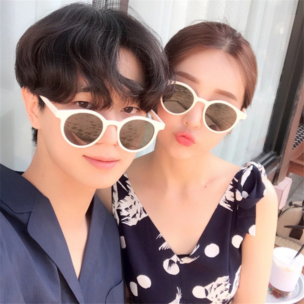 Kính Ulzzang Gọng Tròn Hàn Quốc Xì Tin - Phong Cách Hàn Quốc Hottrend 2020 - Kính Ulzzang gọng tròn - Gọng Trắng