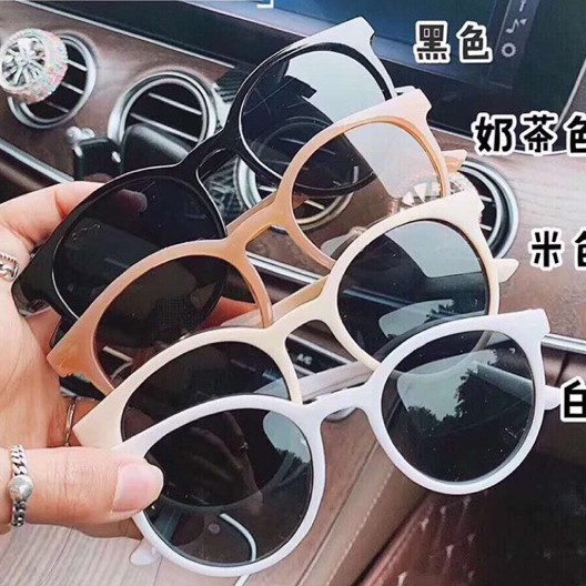 Kính Ulzzang Gọng Tròn Hàn Quốc Xì Tin - Phong Cách Hàn Quốc Hottrend 2020 - Kính Ulzzang gọng tròn - Gọng Be