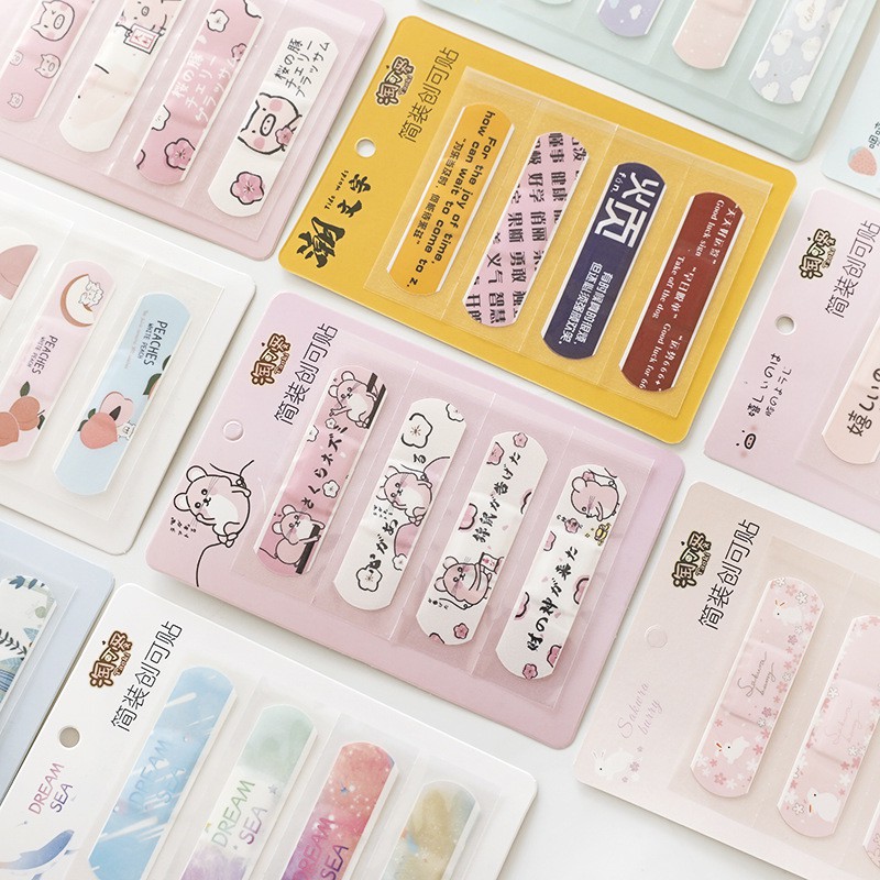 Set 4 Miếng Dán Vết Thương Siêu Cute,Băng Gâu Cute,Băng Urgo Dán Vết Thương Kute, Băng Urgo Hoạt Hình Dễ Thương - giao mẫu ngẫu nhiên