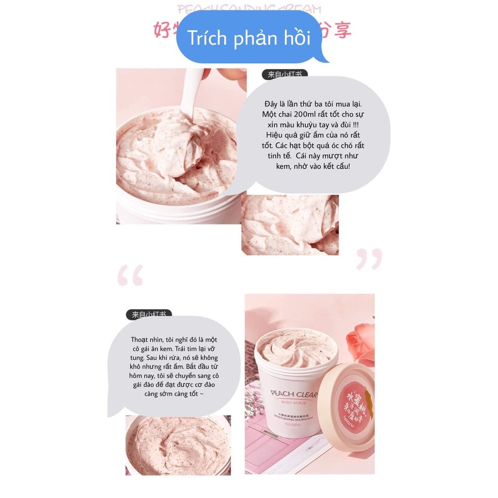 Kem Tẩy Da Chết Body Đào HEYXI - HŨ TRÒN (GIAO XE CHUYỂN PHÁT KO BAO VỠ)