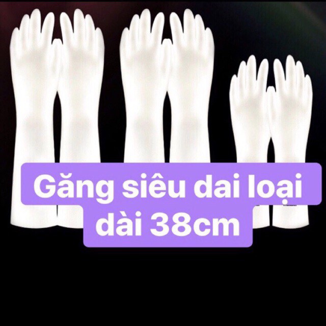 Găng tay cao su siêu dai siêu bền - Găng tay con hươu,con cò - Loại dài 38cm Size S