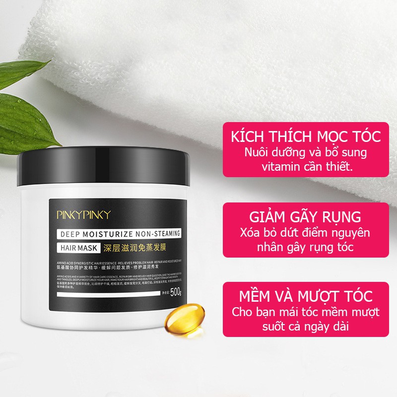 Kem Ủ Tóc Pinky Pinky Siêu Mềm Mượt Siêu Hot 500g - THÙNG 36 HŨ
