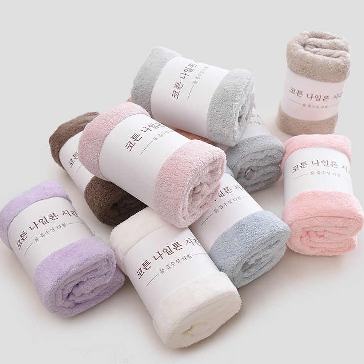 [1 CHIẾC] Khăn Mặt Hàn Quốc LOẠI 1 MÀU TRƠN 50x30cm - 1 cái màu ngẫu nhiên