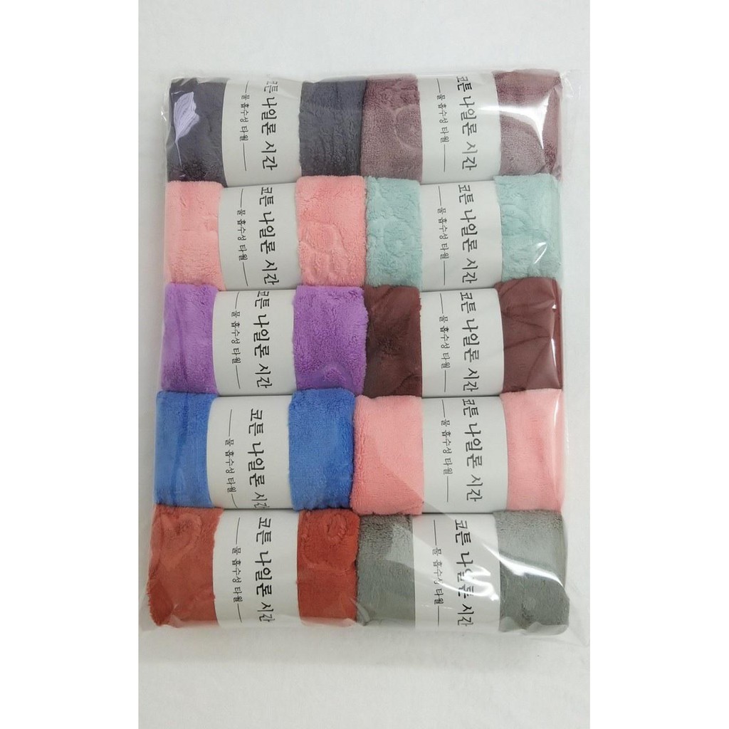 [1 CHIẾC] Khăn Mặt Hàn Quốc LOẠI 1 MÀU TRƠN 50x30cm - 1 cái màu ngẫu nhiên