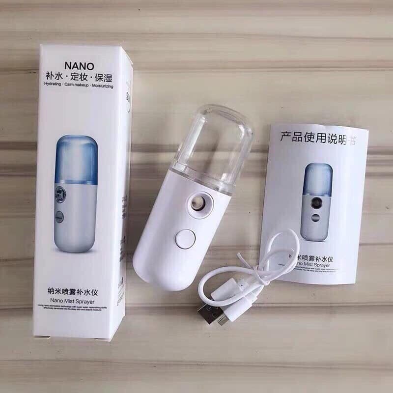 Máy Phun Sương Cầm Tay Xịt Khoáng MINI NANO(Dáng Tròn) - Màu Ngẫu Nhiên