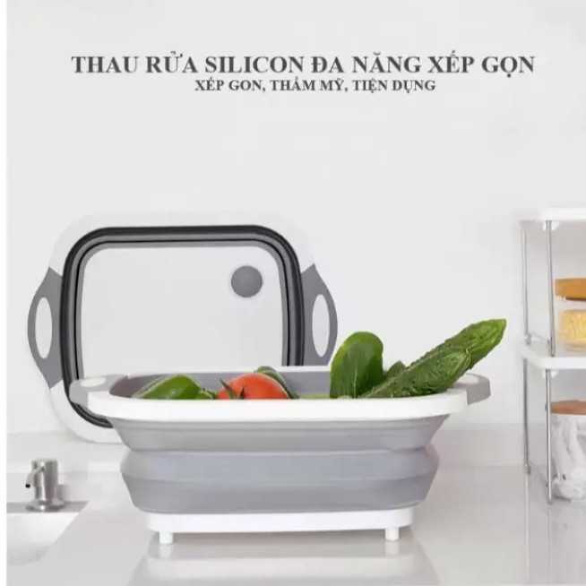 Bộ Thớt Kèm Chậu Gấp Gọn Đa Năng