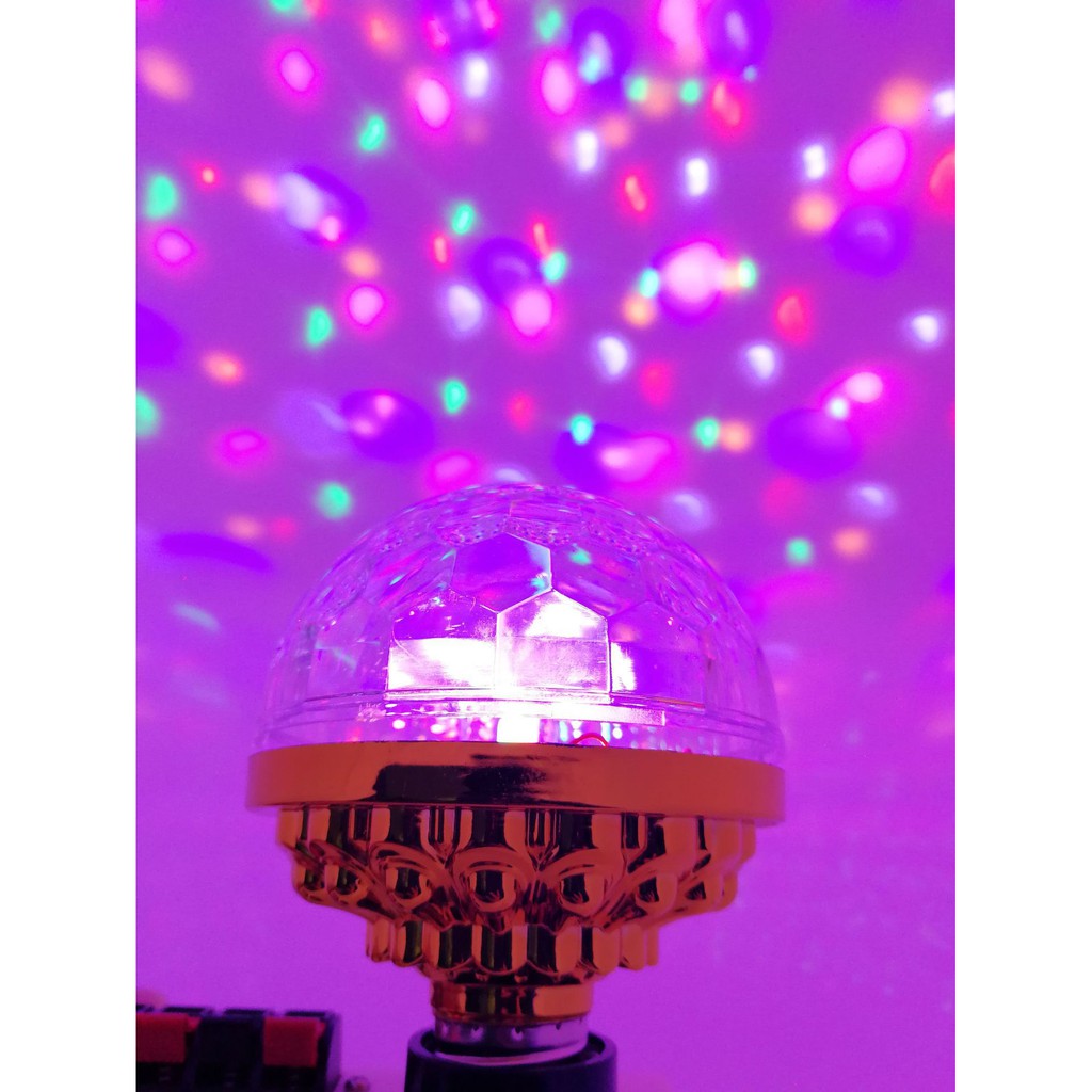 Đèn Led 7 Màu KTV Xoay Tự Động - Trang Trí Decor - TẶNG SẴN PHÍCH CẮM CÓ CÔNG TẮC BẬT TẮT