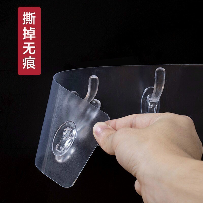 Móc Treo Dán Tường Nhà Tắm Nhà Bếp 6 Móc Cố Định - LOẠI 1 THANH DÀI 6 MÓC