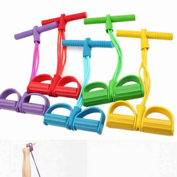 Dây Tập Thể Dục Đàn Hồi 4 Ống Cao Su Tập Thể Dục Tập Gym Tại Nhà - Giao màu ngẫu nhiên