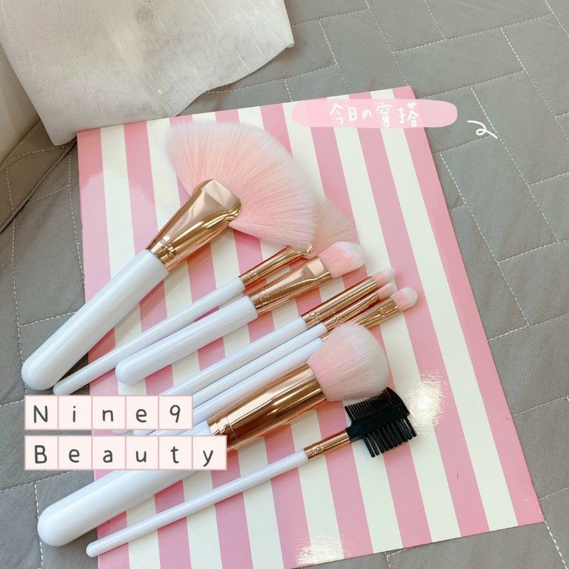 Bộ Cọ Trang Điểm 8 món NINE9 BEAUTY Siêu Hot Siêu To Siêu Khổng Lồ - Set Màu Đen