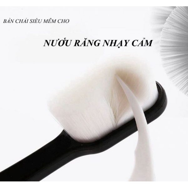 Bàn Chải Đánh Răng Than Hoạt Tính Sợi Lông Nano Siêu Nhỏ Cho Răng Nhạy Cảm ( CÓ HỘP ĐỰNG ) - Ngẫu nhiên kiểu lông