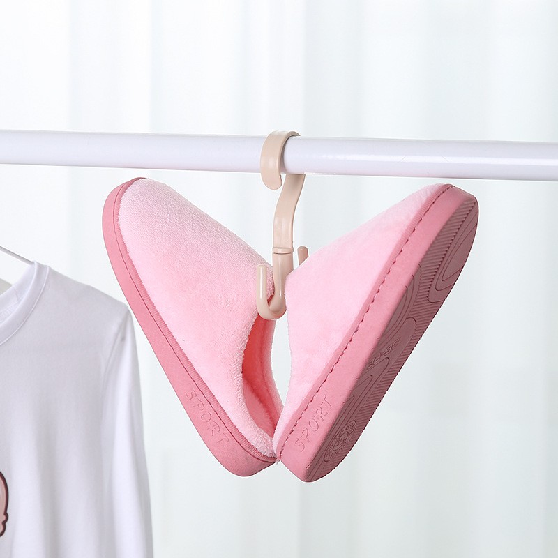 Móc Treo Đồ 4 Chấu Xoay 360 Độ Thông Minh Hình Móc Câu - giao màu ngẫu nhiên