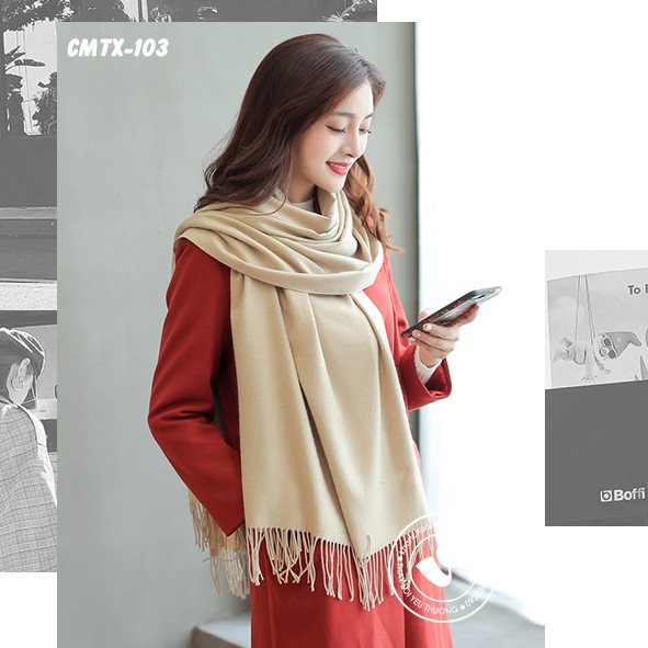 Khăn Quàng CashMere Siêu Đẹp Chất Siêu Mềm Mịn 180x70cm - Sỉ Trộn Màu Không Giao Theo Ghi Chú Hoặc Tin Nhắn - Sỉ Trộn Nhiều Màu