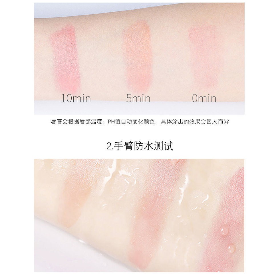 Son Dưỡng Rắc Vàng 24k Dạng Thạch Hãng HEYXI - Đổi Màu Theo Thời Gian - Vị Berry - Hương Hoa Hồng - Không Lem - son dưỡng HẺYXI