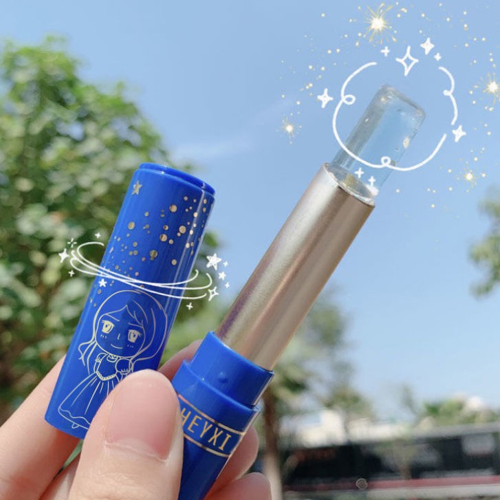 Son Dưỡng Rắc Vàng 24k Dạng Thạch Hãng HEYXI - Đổi Màu Theo Thời Gian - Vị Berry - Hương Hoa Hồng - Không Lem - son dưỡng HẺYXI