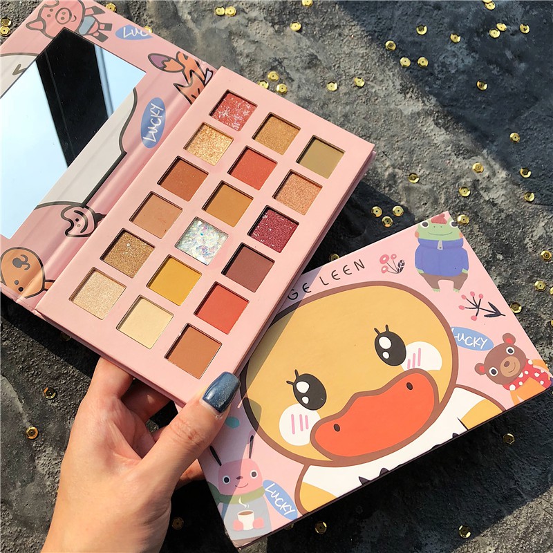 Bảng Phấn Mắt Muge Leen 18 Màu Siêu Cute - Phấn Mắt 18 Ô MUGELEEN - Bảng 18 màu MUGELEEN