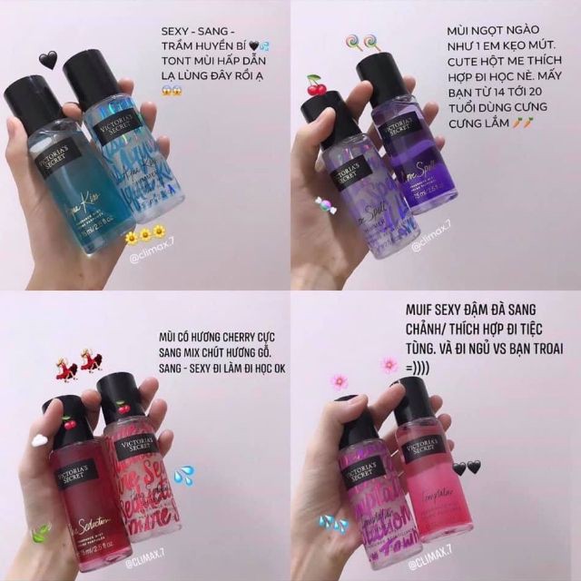 Set 2 Xịt Body Mist Victoria's Secret - Cam