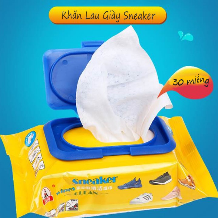 Giấy Lau Giày SNEAKER  30 TỜ 108G- Tẩy Bay Mọi Vết Ố Bẩn Trên Giày Dép - 1 bịch