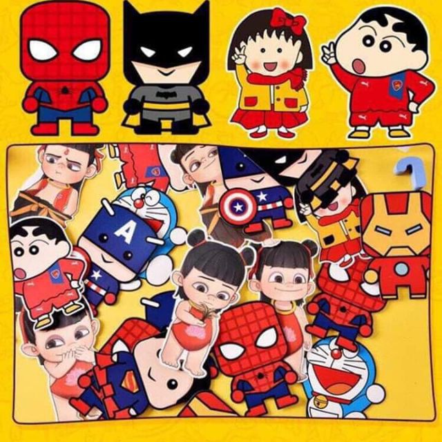 Set 10 Lì Xì Cute GIÁP THÌN 2024 MIX NHÂN VẬT HOẠT HÌNH