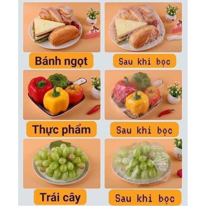 Túi 100 Màng Bọc Thực Phẩm Co Giãn Gấu Polupar Brown - Túi Gấu Nâu Màng Bọc Thực Phẩm - Set Màng Bọc TP Gấu