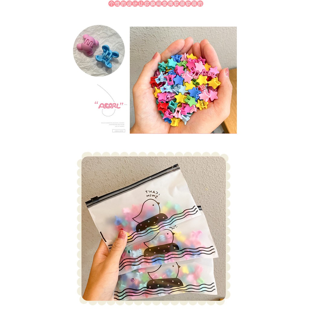 Set 50 Kẹp Tóc Càng Cua Mini Nhiều Màu Cho Bé Gái - set càng cua mini