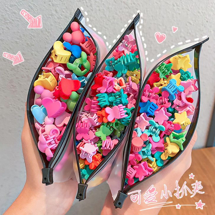 Set 50 Kẹp Tóc Càng Cua Mini Nhiều Màu Cho Bé Gái - set càng cua mini