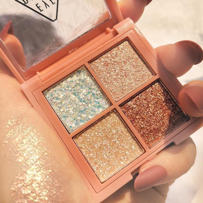 Bảng Phấn Mắt 4 Ô DIKALU Siêu Xinh - Bảng 4 Ô DIKALU