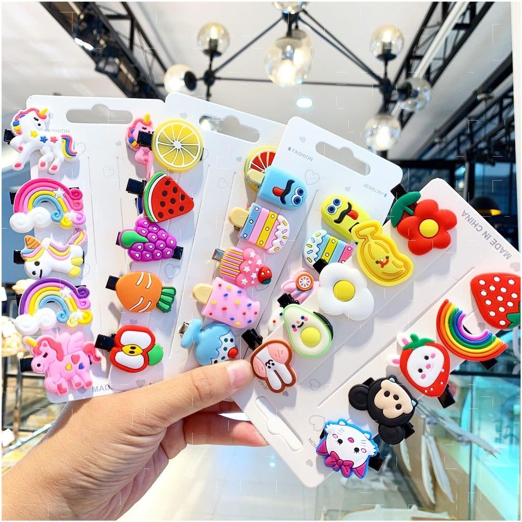 Set 10 Kẹp Tóc Hoa Quả Cute Cho Bé Gái - Shop Giao Trộn Nhiều Mẫu - Giao Trộn Nhiều Mẫu