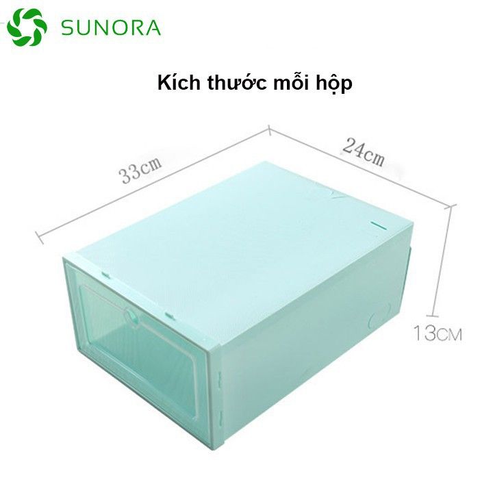 Hộp đựng giày bằng nhựa có cánh cửa - loại cao cấp - Màu Ngẫu Nhiên