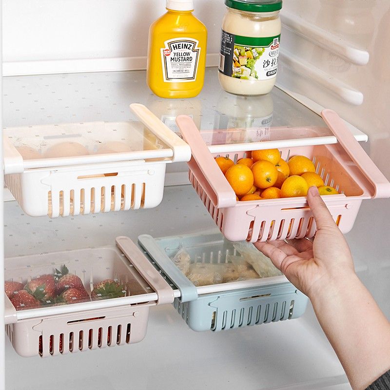 Khay Nhựa Gài Tủ Lạnh - Gài Mặt Bàn Điều Chỉnh Được Độ Dài Thông Minh - Khay Gài Tủ Lạnh