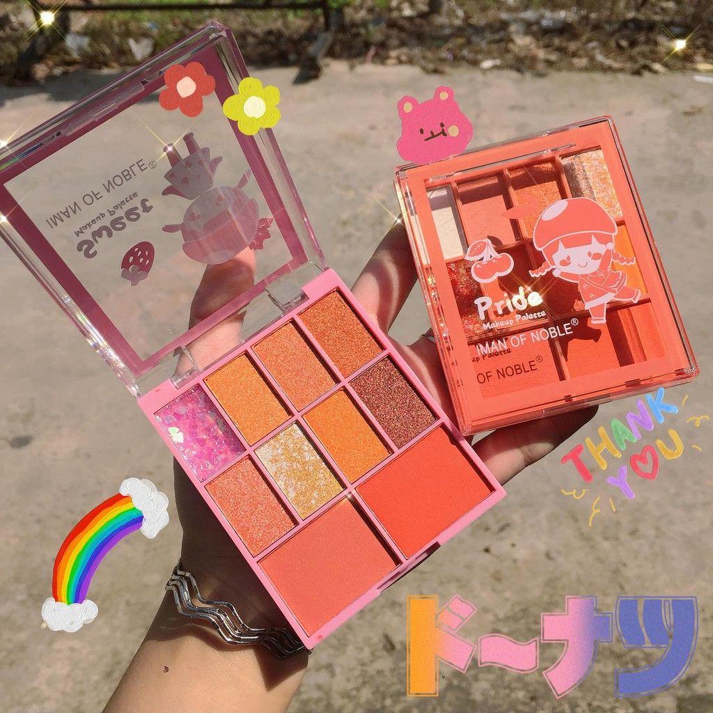 Bảng Phấn Mắt Cute 8 Ô Kèm 2 Ô Phấn Má Iman Of Noble Mã NO.6661-10 - Phấn Mắt NO.6661-10