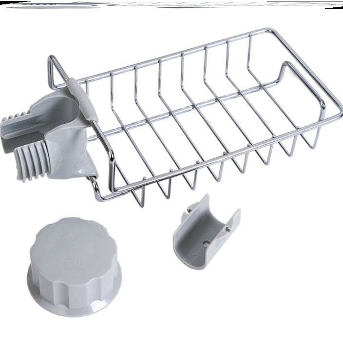 Giỏ Inox Gắn Vòi Rửa Bát Tiện Lợi - Không Rỉ / Giá Treo Vòi Inox Đựng Đồ , Giẻ Rửa Chén Bát - Giỏ Inox Treo Vòi