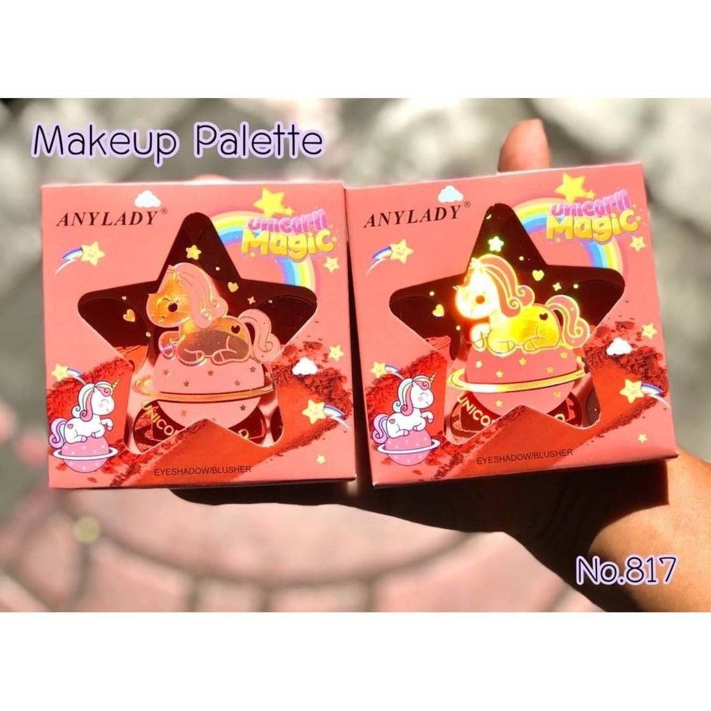 PHẤN MẮT KÈM PHẤN TẠO KHỐI 11 Ô UNICORN MAGIC ANYLADY MÃ NO:817 - MẮT & TẠO KHỐI NO817