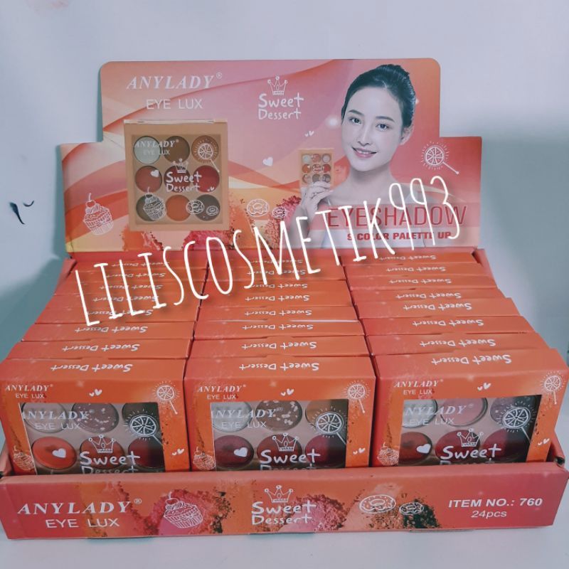 PHẤN MẮT 9 Ô ANYLADY SWEET DESSERT VƯƠNG MIỆN MÃ NO:760 - 9 ô NO:760