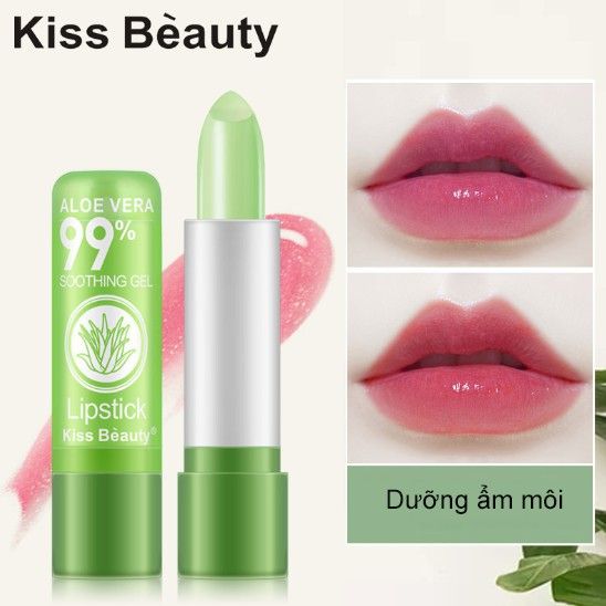 Son Dưỡng Nha Đam KissBeauty Màu Tự Nhiên Lâu Trôi MÃ NO.2974 - Son Nha Đam