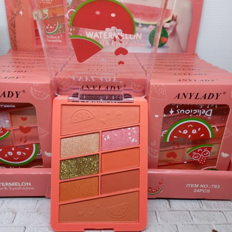 PHẤN MẮT KÈM PHẤN MÁ DƯA HẤU ANYLADY DELICIOUS WATERMELON MÃ NO:793 - Mắt & Má NO793