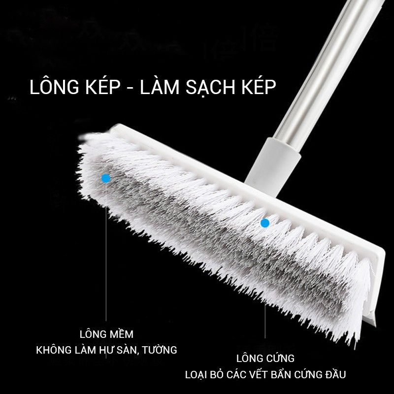 Chổi Đa Năng Chải Sàn,Cọ Sàn Có Thể Tháo Rời Tích Hợp Gạt Nước 2 in 1 - Chổi Chải Sàn 2 in 1