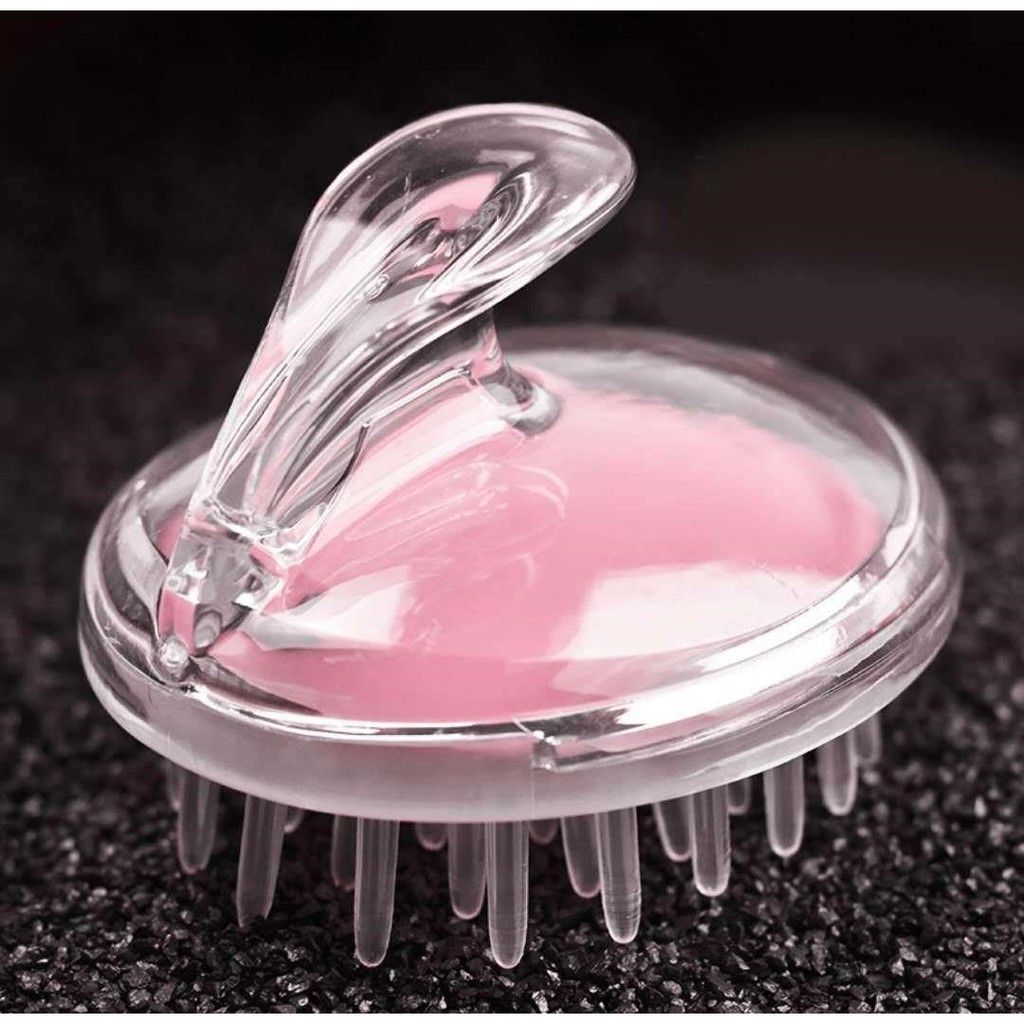 Lược Gội Đầu Massage Gai Silicon Siêu Hot NHỰA TRONG  - Lược Gội Đầu