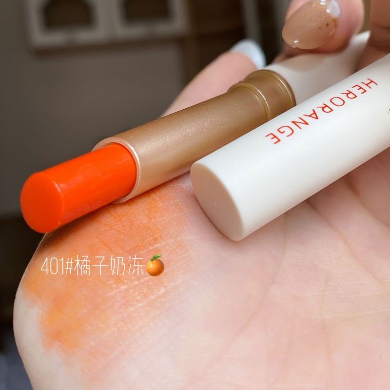 Son Dưỡng HERORANGE Vị Cam THERMOCHROMIC LIPSTICK Đổi Màu Theo Nhiệt Độ NO:HE6135 - Son HERORANGE CAM