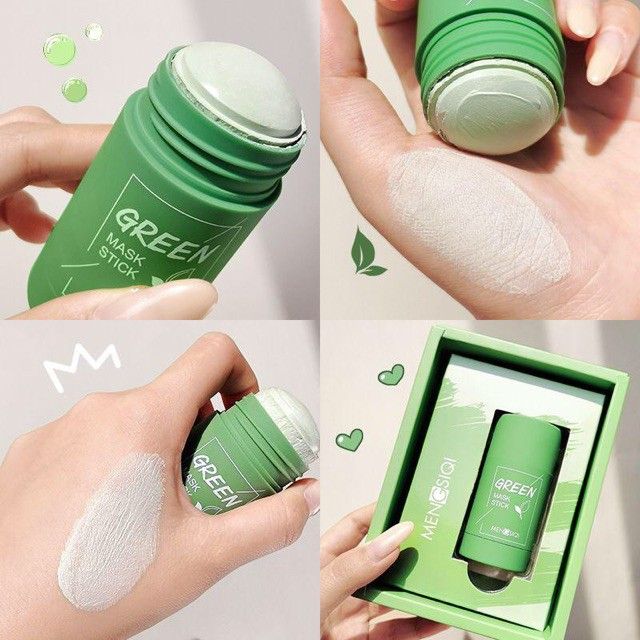 Mặt Nạ Trà Xanh & Cà Tím Dạng Thỏi Lăn lifusha MENGSIQUI MASK STICK - Trà Xanh GREEN